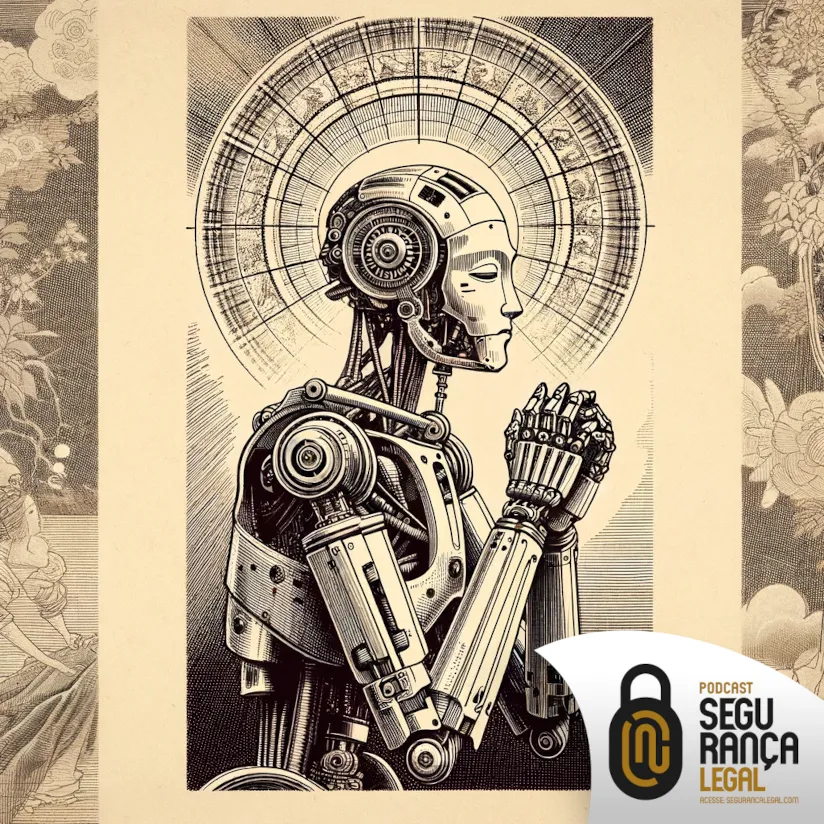 Capa do episódio #354: gerada pelo ChatGPT e Dall-e
